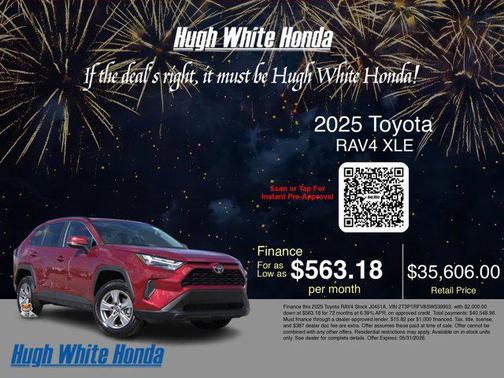 Pearl 2025 Toyota RAV4 XLE