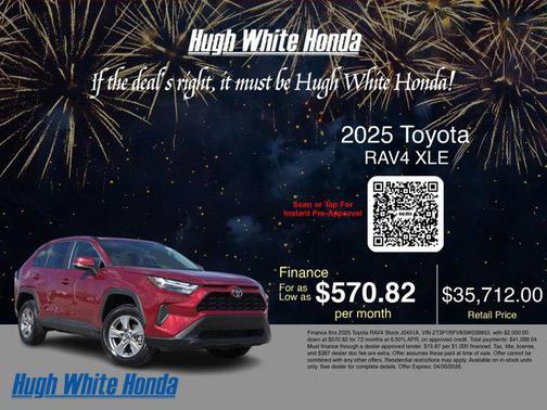 Pearl 2025 Toyota RAV4 XLE