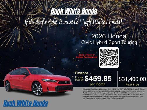 Rallye Red 2026 Honda Civic Hybrid Sport Touring