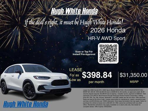 2026 Honda HR-V AWD Sport