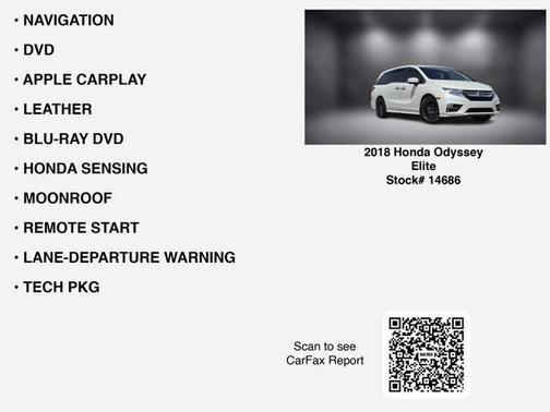 2018 Honda Odyssey Elite