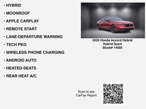 2025 Honda Accord Hybrid Base