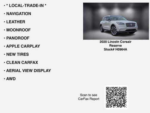 2020 Lincoln Corsair Reserve