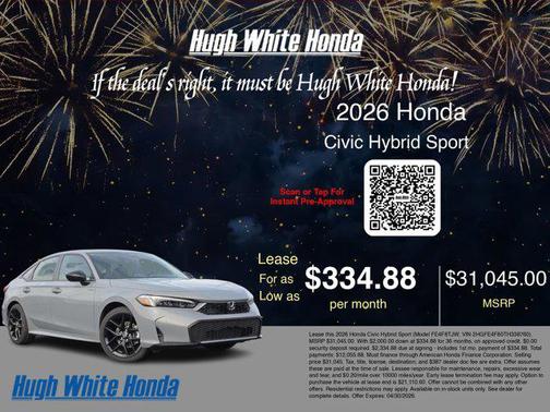 2026 Honda Civic Hybrid Sport