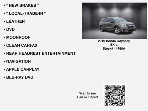2019 Honda Odyssey EX-L w/Navigation/RES