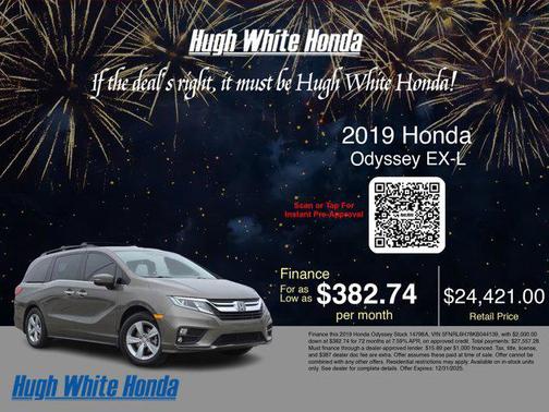 2019 Honda Odyssey EX-L w/Navigation/RES