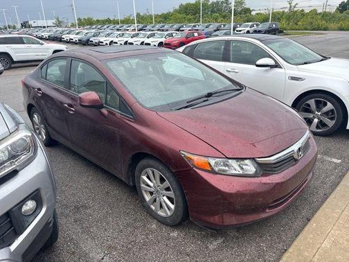 Red 2012 Honda Civic EX