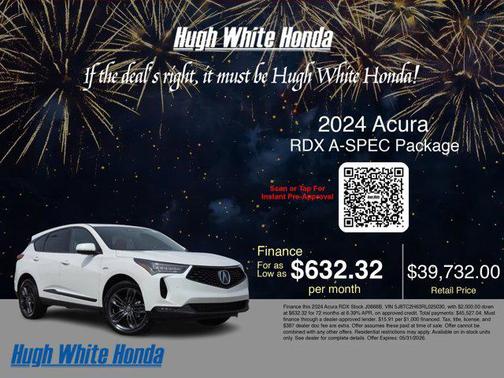 Platinum White Pearl 2024 Acura RDX Base