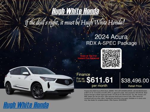 Platinum White Pearl 2024 Acura RDX Base