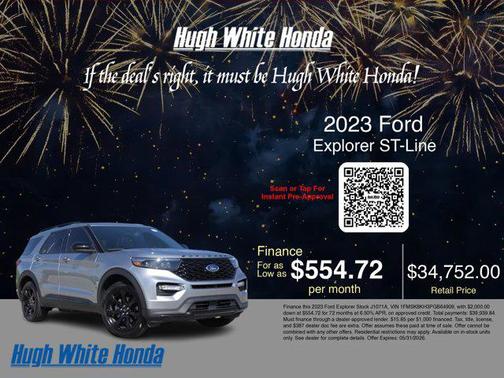 Iconic Silver Metallic 2023 Ford Explorer ST-Line