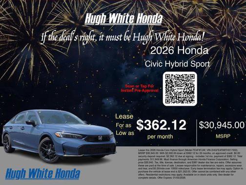 2026 Honda Civic Hybrid Sport