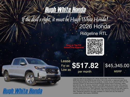 2026 Honda Ridgeline RTL