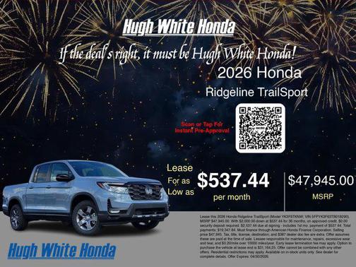2026 Honda Ridgeline Sport