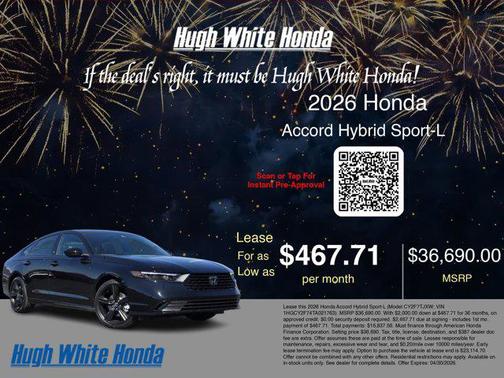 Crystal Black Pearl 2026 Honda Accord Hybrid Sport-L