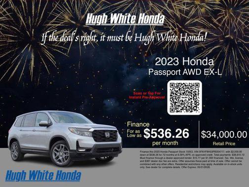 Lunar Silver Metallic 2023 Honda Passport AWD EX-L