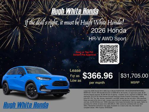 Pear 2026 Honda HR-V AWD Sport