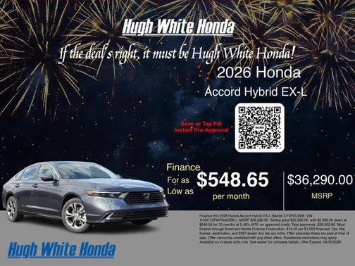 2026 Honda Accord Hybrid EX-L