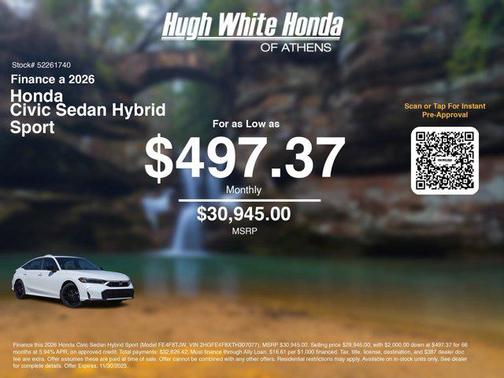 2026 Honda Civic Hybrid Sport Touring