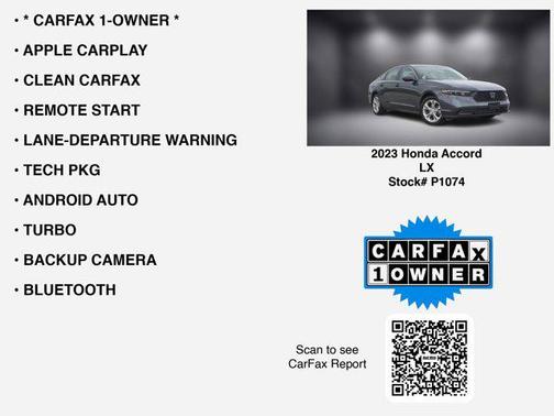2023 Honda Accord LX 1.5T
