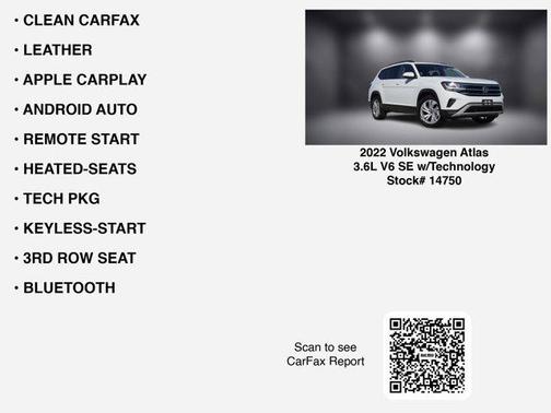 2022 Volkswagen Atlas 3.6L SE w/Technology