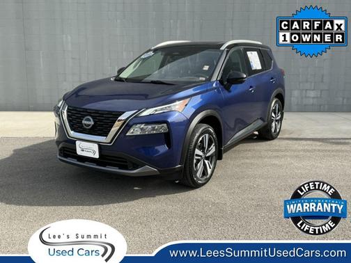 Caspian Blue Metallic/Super Black 2023 Nissan Rogue SL SUV