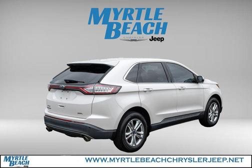 White Platinum Metallic Tri-Coat 2018 Ford Edge SEL