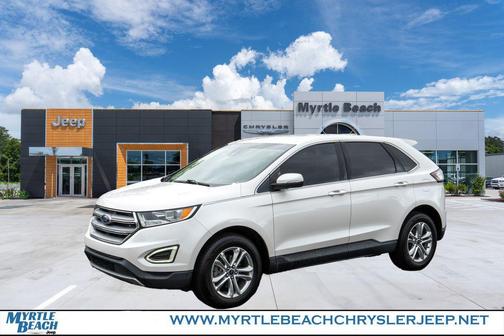 White Platinum Metallic Tri-Coat 2018 Ford Edge SEL