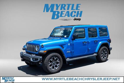 Hydro Blue Pearlcoat 2024 Jeep Wrangler 4-Door Sahara 4x4