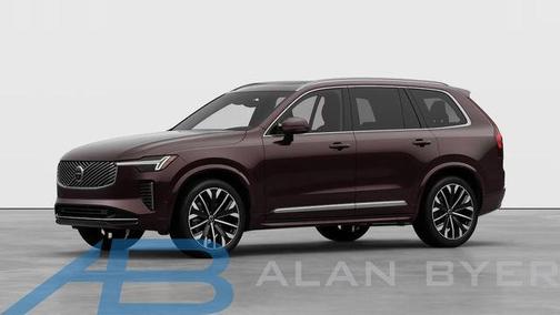 Mulberry Red Metallic 2026 Volvo XC90 Plus, B6 AWD Gas (mild hybrid), Gasoline, Bright, 7 Seats