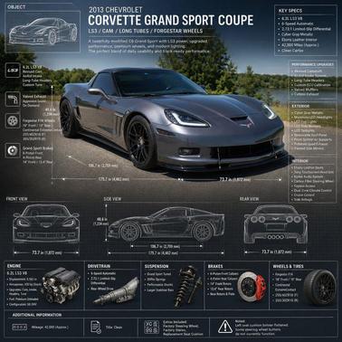 Cyber Gray Metallic 2013 Chevrolet Corvette Grand Sport