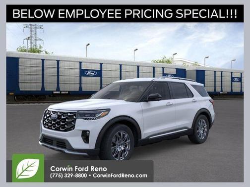 Space White Metallic 2026 Ford Explorer Platinum