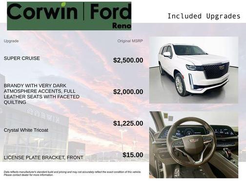 Crystal White Tricoat 2022 Cadillac Escalade Premium Luxury