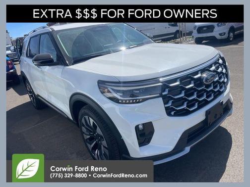 Star White Metallic Tri-Coat 2026 Ford Explorer Platinum