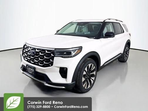 Star White Metallic Tri-Coat 2026 Ford Explorer Platinum