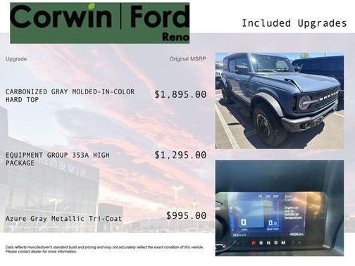 Azure Gray Metallic Tri-Coat 2023 Ford Bronco Wildtrak