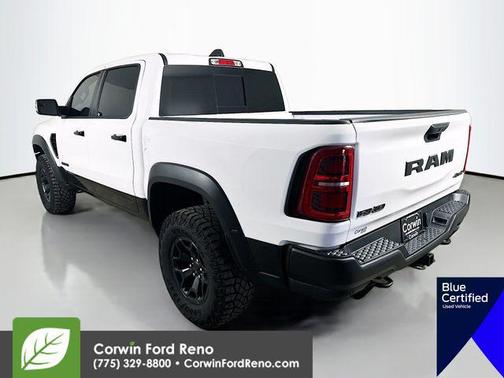 Bright White Clearcoat 2025 RAM 1500 RHO Crew Cab 4x4 5'7' Box