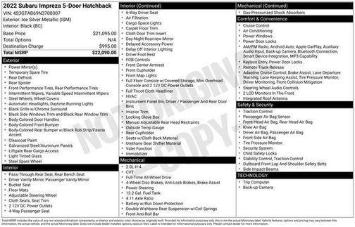 2022 Subaru Impreza Base