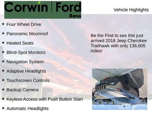 Light Brownstone Pearlcoat 2018 Jeep Cherokee Trailhawk