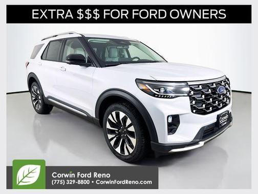 Space White Metallic 2026 Ford Explorer Platinum