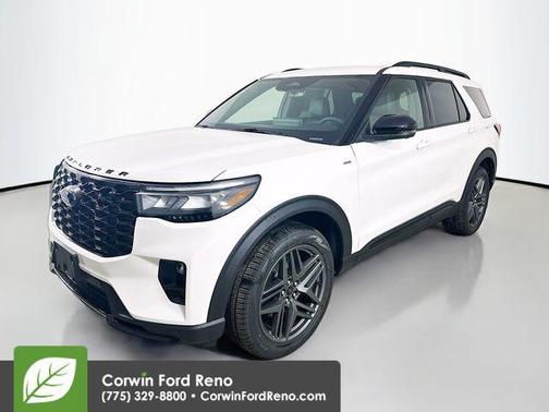 Star White Metallic Tri-Coat 2026 Ford Explorer ST-Line