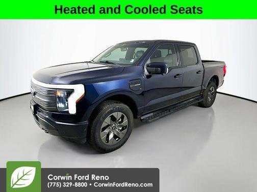 Antimatter Blue Metallic 2023 Ford F-150 Lightning LARIAT
