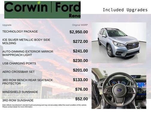Ice Silver Metallic 2021 Subaru Ascent Limited 7-Passenger