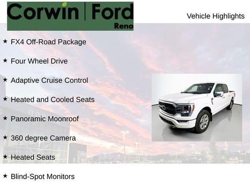 Star White Metallic Tri-Coat 2023 Ford F-150 Platinum