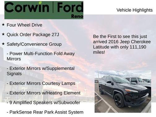 2016 Jeep Cherokee Latitude