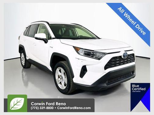 Super White 2021 Toyota RAV4 Hybrid XLE