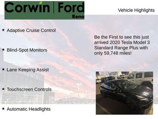 2020 Tesla Model 3 Standard Range Plus