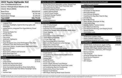 2023 Toyota Highlander XLE