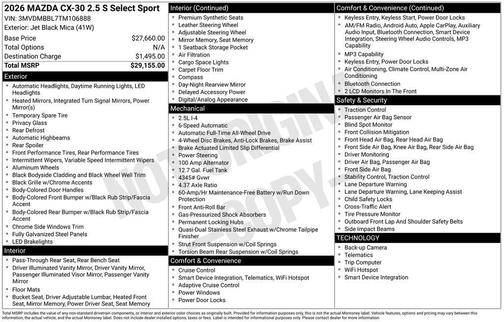 2026 Mazda CX-30 Select
