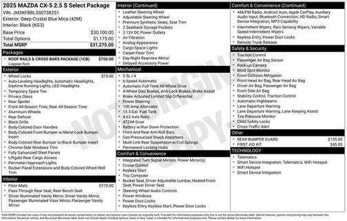 2025 Mazda CX-5 2.5 S Select Package