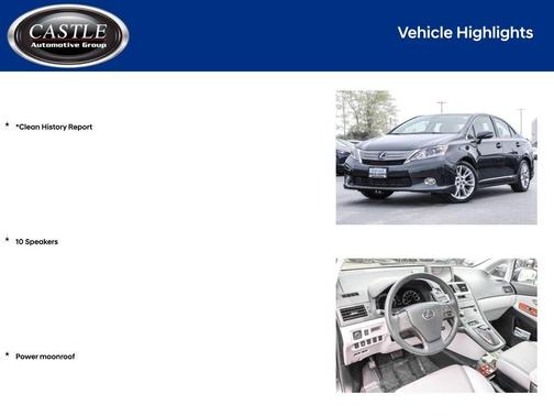 Black 2010 Lexus HS 250h 250H